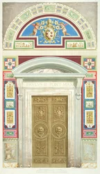 Deur naar de Raphael Loggia in het Vaticaan, uit 